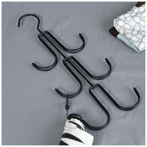 Appendiabiti Da Porta Per Organizzare L'armadio Black - Foto 2