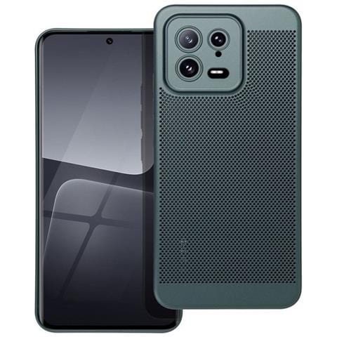 Custodia Back Cover Shell Rigida Antiscivolo Traforata Per Xiaomi 13 Green - Foto 1