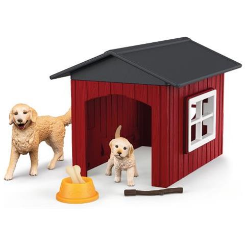 Cuccia Per Cani Con Golden Retriever, Schleich 42722 Farm World, Dai 4 Anni - Foto 1