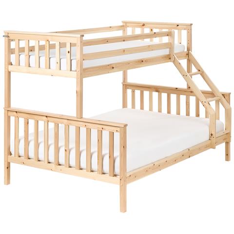 Letto A Castello Legno Di Pino Bierne 90/140 X 200 Cm Marrone Chiaro - Foto 2
