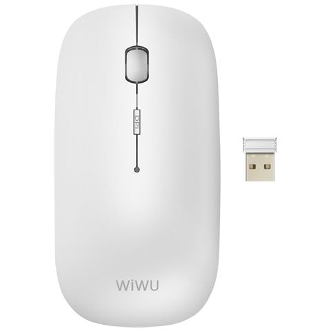 Mouse Wireless 2.4g + Bluetooth Usb Ricaricabile, Bianco - Foto 5