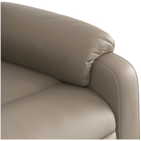 Poltrona Massaggiante Reclinabile cappuccino in Similpelle - Foto 9