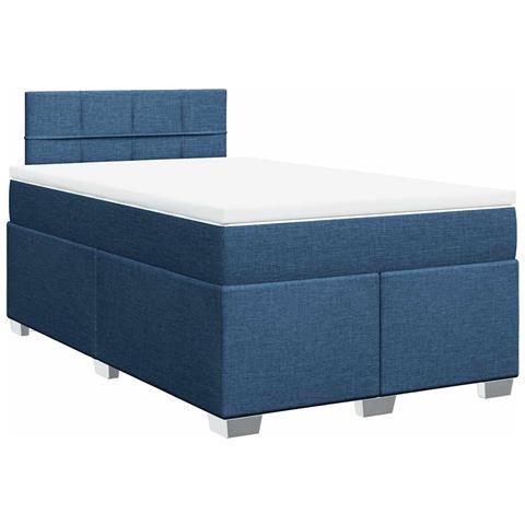 Giroletto a Molle con Materasso Blu 120x190 cm in Tessuto - Foto 1