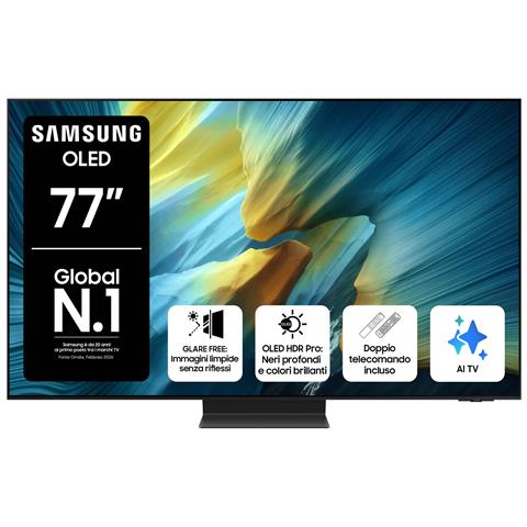 OLED AI TV 77" QE77S95FATXZT 4K, Processore NQ4 AI Gen3, 4K AI Upscaling Pro, Glare Free, OLED HDR Pro, Dolby Atmos & OTS+, Infinity One Design, Vision AI Smart TV, 2025 - Foto 1