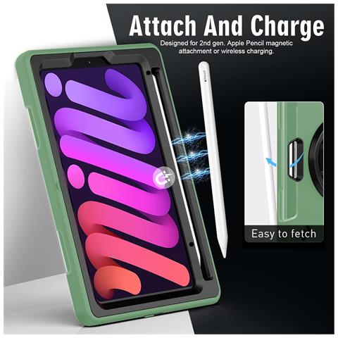 Custodia Per Ipad Pro 3/2/1 11"" Con Supporto E Tracolla Verde - Foto 4