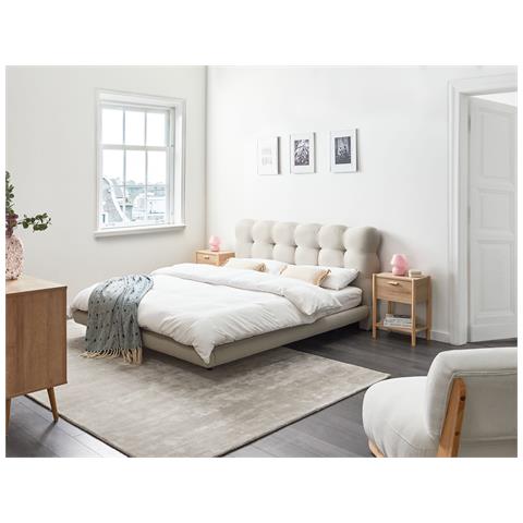 Letto Tessuto Soulisse 160 X 200 Cm Beige - Foto 1