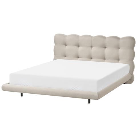 Letto Tessuto Soulisse 160 X 200 Cm Beige - Foto 2