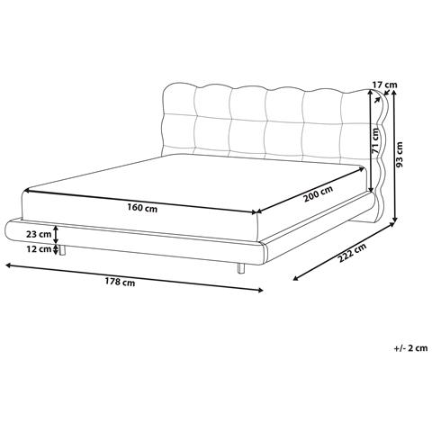 Letto Tessuto Soulisse 160 X 200 Cm Beige - Foto 7