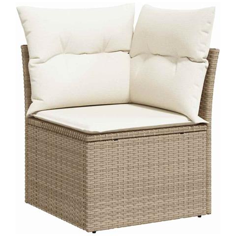Set Divano da Giardino 8 pcs Beige e Crema 80 x 80 x 71 cm - Foto 1