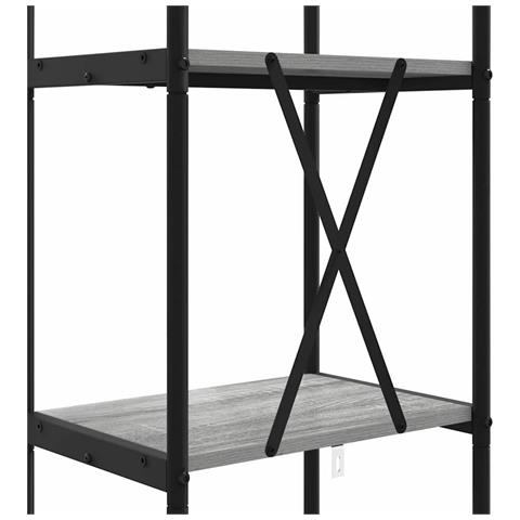 Libreria Grigio sonoma 40 x 30 x 146 cm Legno multistrato - Foto 9