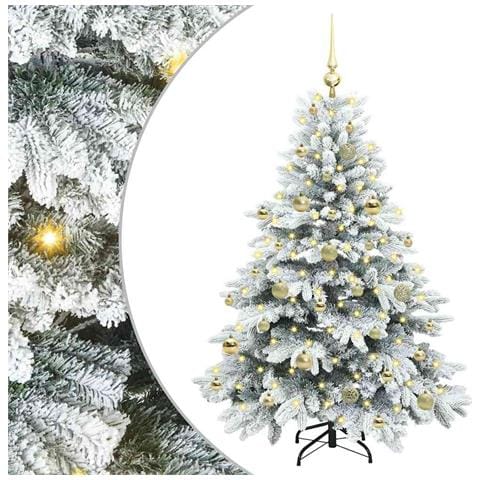 Albero di Natale artificiale con 150 LED Bianco 150 cm PE e PVC - Foto 1