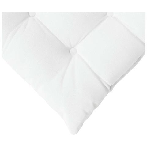 Cuscini per Seduta 2 pcs Bianco 40 x 40 x 6 cm Tessuto - Foto 9