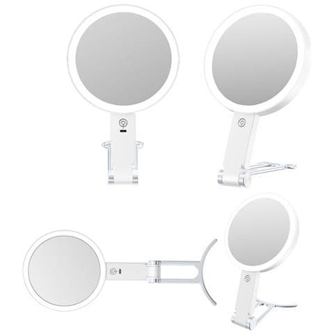 Specchio Per Trucco Con Luce Led E Supporto A C - Ingrandimento 10x White - Foto 2