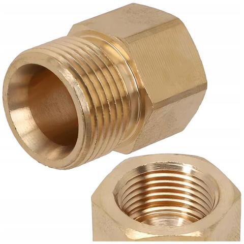 Adattatore Filettato M22x1.5 A 3/8"" Interno - Compatibile Con Idropulitrice Kärcher Hd /hds | Ottone Resistente | Alta Tenuta - Foto 1