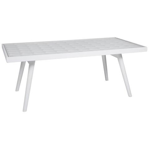 Tavolino In Legno Laccato Bianco 125x65x48h - Foto 1
