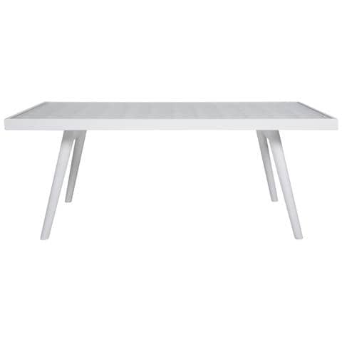 Tavolino In Legno Laccato Bianco 125x65x48h - Foto 2