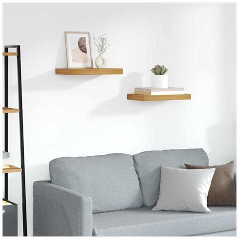 Scaffale da parete 2 pcs Marrone 40 x 23,5 x 4 cm - Foto 2