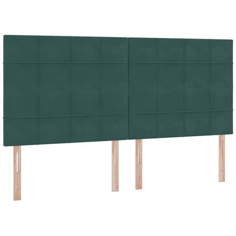 Letto con contenitore e materasso Verde Scuro 200 x 200 cm - Foto 9