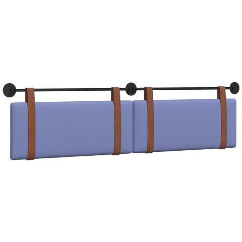 Testata appesa Tinta unita Blu jeans 210 x 55 x 5 cm PU Antico - Foto 1