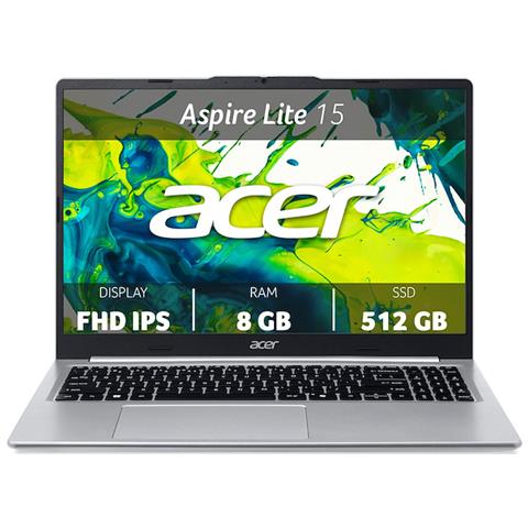 Aspire Lite AL15-48P-R9NV AMD Ryzen™ 7 5825U Computer Portatile 39,6 cm (15.6") Full HD 8 GB DDR4-SDRAM 512 GB SSD Wi-Fi 6 (802.11ax) Italiano Argento - Foto 10