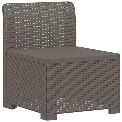 Divano da Giardino a 1 Posto Aspetto Rattan PP Grigio Chiaro - Foto 1