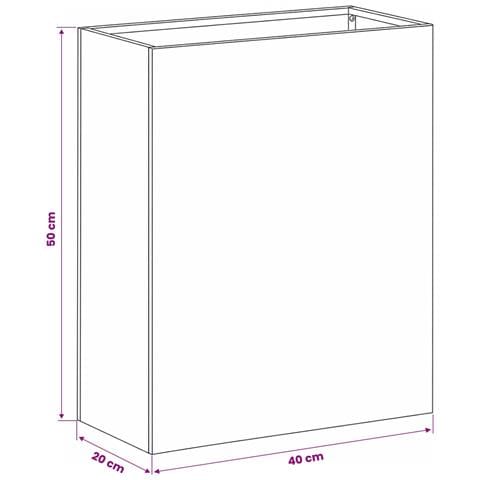 Vaso da giardino 2 pz Verde Oliva 40 x 20 x 50 cm - Foto 8