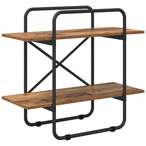 Libreria 2 livelli 80 x 35 x 70 cm PB Legno di quercia - Foto 1