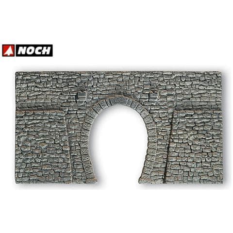 Portale tunnel in pietra di cava binario singolo 23,5x13 cm HO - Foto 1