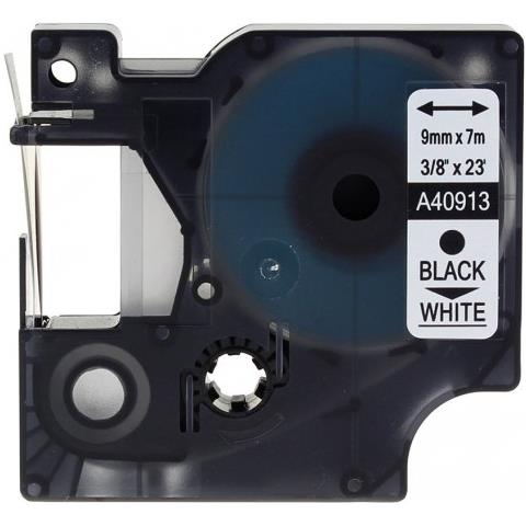Nastro Compatibile 9mmx7m Bianco Cassetta Per Dymo-500ts Eletronic Labelling Etichette D40913 White - Foto 2