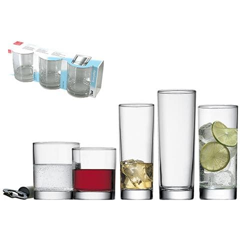 Set 6 X 3 Bicchieri In Vetro Cortina Bibita Cl28 Tavola - Foto 1