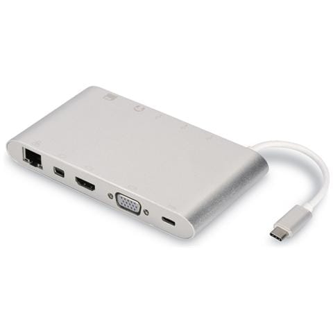 Docking Station DA-70861 USB 3.1 Type-C Ultra HD Color Argento - Foto 2