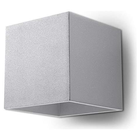 Quad 1 - Lampada Da Parete In Alluminio, Colore: Grigio - Foto 1