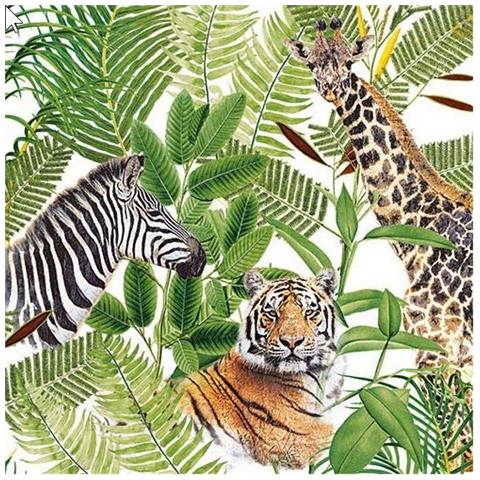 Ambiente Fazzoletti Di Carta - Tovaglioli Di Pranzo / Party / Circa 33x33cm Safari - Ideale Come Regalo E Tisch-deko - Foto 1
