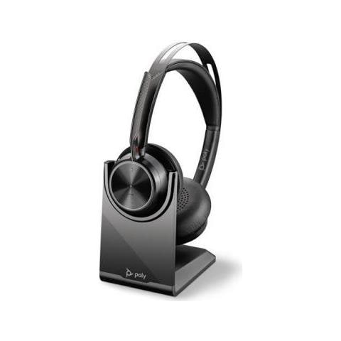 POLY Voyager Focus 2 UC Auricolare Con cavo e senza cavo A Padiglione Ufficio USB tipo A Bluetooth Base di ricarica Nero - Foto 1