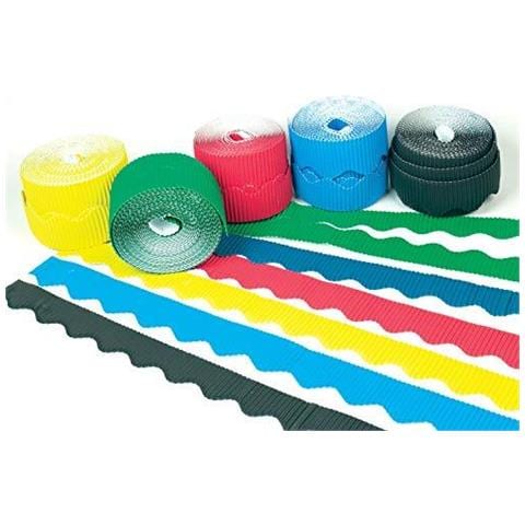 Ek544 Ondulato Visualizzare I Bordi Per La Scuola Aula Decorazioni E Bulletin Boards (confezione Da 6) Assortiti - Foto 1