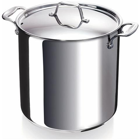 Chef stockpot with lid, Acciaio inossidabile, Acciaio inossidabile, Acciaio inossidabile, Acciaio inossidabile, Acciaio inossidabile, Ceramica, Gas, Alogena, Induzione, Piastra sigillata - Foto 1