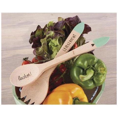 Kit Pirografia + Posate Insalata In Legno Per Decorare - Foto 1