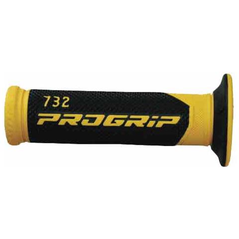 Manopole Strada Forate Progrip 732 Dual Density (colore: giallo)  - Foto 1