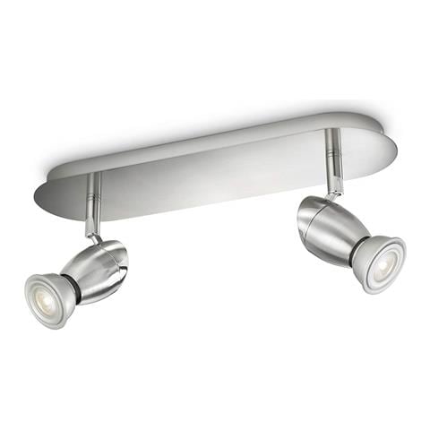 Chestnut Chestnut - Barra Spot 2 Luci Led Acciaio Spazzolato Max 50 W - Foto 1