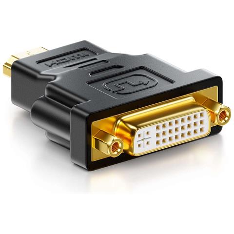 Adattatore Dvi Femmina A Hdmi Maschio Full Hd 1080p Convertitore Connettore Pc - Foto 1