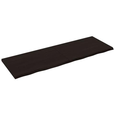 Piano Bagno Marrone Scuro 180x60x (2-4)) cm Legno Trattato - Foto 1