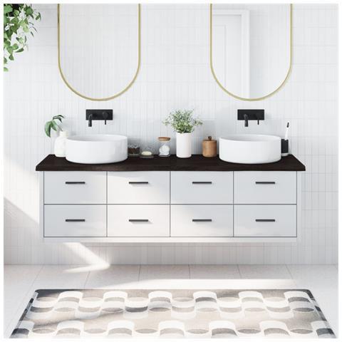 Piano Bagno Marrone Scuro 180x60x (2-4)) cm Legno Trattato - Foto 10
