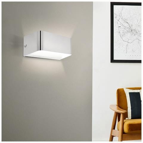 Applique Contemporanea Sania Media 4 Led Alluminio Grigio E Nichel Opaco - Foto 1
