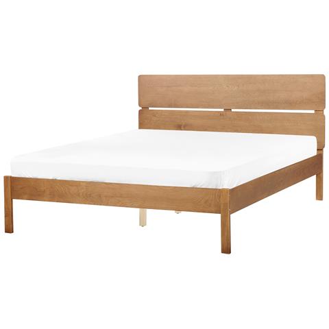 Letto Con Led Legno Boisset 160 X 200 Cm Marrone Scuro - Foto 2