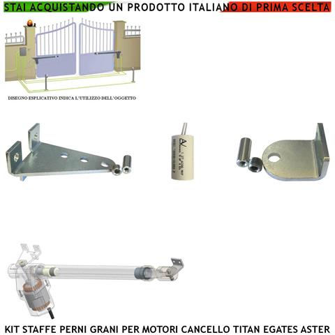 Kit Staffe Acciaio Zincate Perni Bulloni Viti Blocco Ricambio Dei Motori Serie Titan Per Cancello Automatico Gr Mpc E- - Foto 1