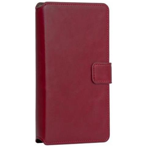 Custodia Universale Taglia Xs Folio Wallet Con Portacarte E Linguetta, Rosso - Foto 1