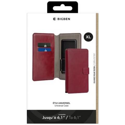 Custodia Universale Taglia Xs Folio Wallet Con Portacarte E Linguetta, Rosso - Foto 5