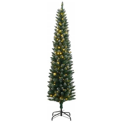Albero Di Natale Artificiale Sottile Con 150 Led 150 Cm - Foto 2