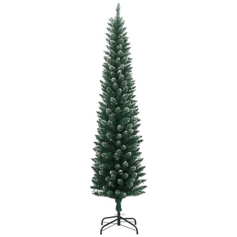 Albero Di Natale Artificiale Sottile Con 150 Led 150 Cm - Foto 3