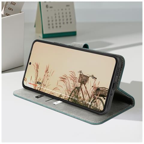 Custodia Per Huawei Nova 12i Effetto Spazzolato Portafoglio E Supporto - Foto 5